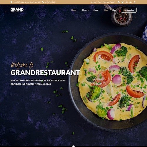 Grand Restaurant WordPress Theme – Just another WordPress site