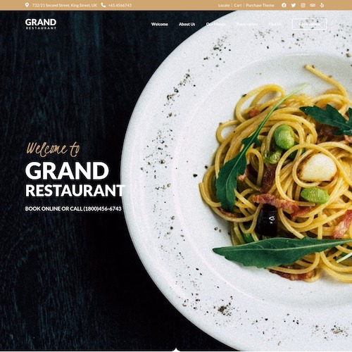Home 4 – Grand Restaurant WordPress Theme